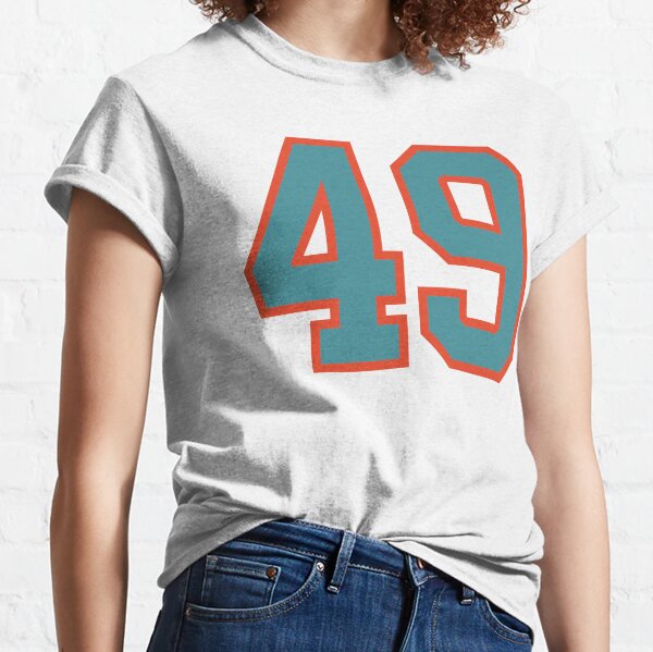 All Sports Fan Favorite Number #49 Jersey V-Neck T-Shirt