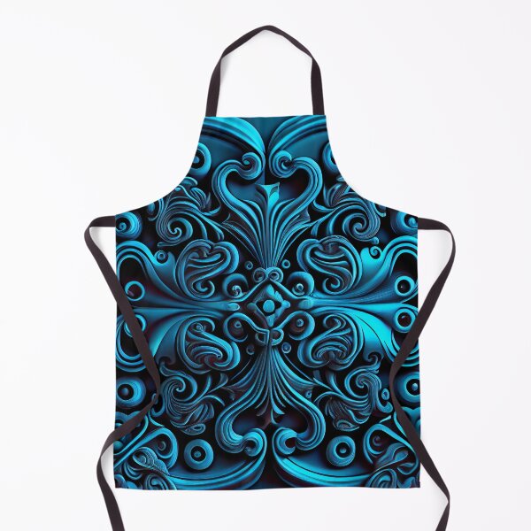 Artikelvorschau, Surreal Three Dimensional Blue Traditional Pattern Digital Painting entworfen und verkauft von CodeAndColors.