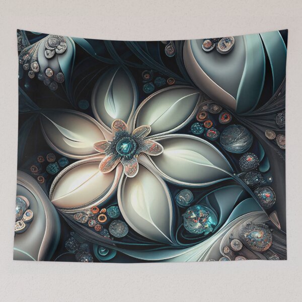 Item preview, Bejeweled Formal Fine Designer Modern Coastal Pattern Digital Painting designed and sold by CodeAndColors.