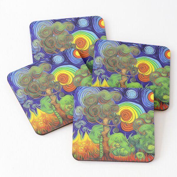 Item preview, Psychedelic Worlds Abstract Rainbow Multi Color Painting designed and sold by theWeppen.