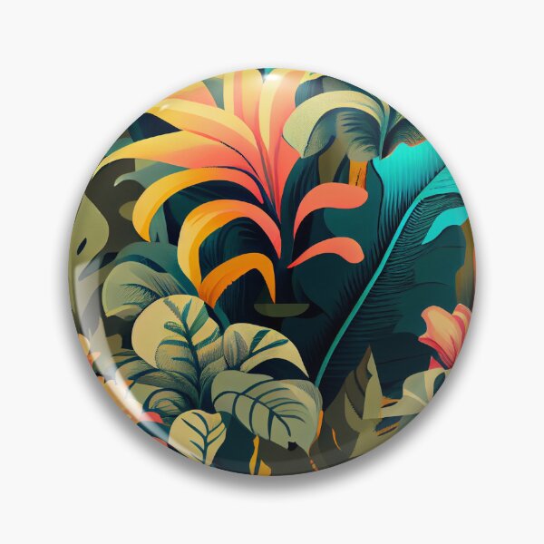 Artikelvorschau, Dense Dazzling Pale Aggressive Tropical Pattern Digital Painting entworfen und verkauft von CodeAndColors.