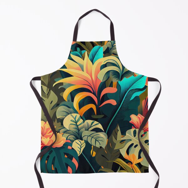 Aperçu de l'œuvre Dense Dazzling Pale Aggressive Tropical Pattern Digital Painting créée et vendue par CodeAndColors.