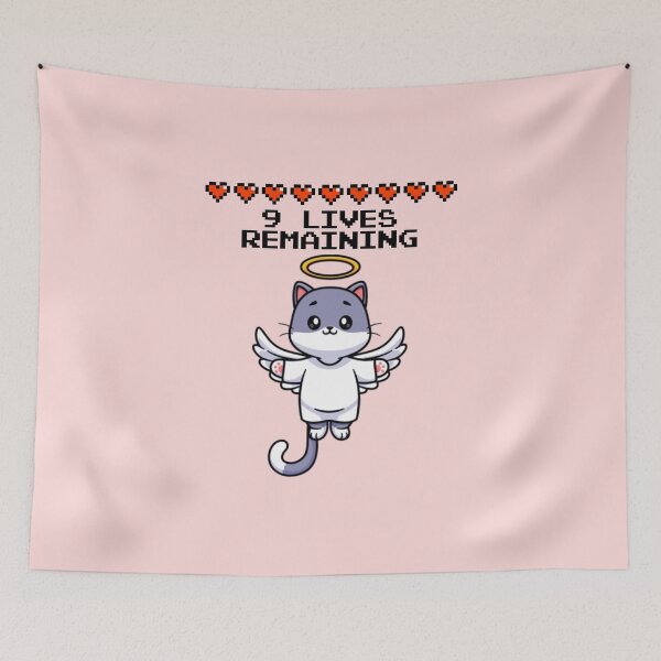 Item preview, 9 Lives Remaining Funny Cat Meme designed and sold by everything4eva.