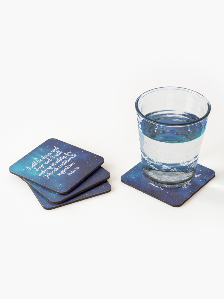 Alternate view of Psalm 3:5 Coasters (Set of 4)