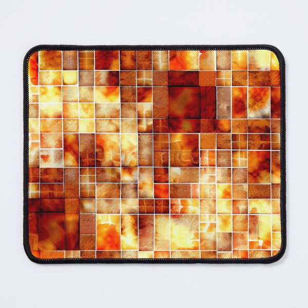 Artikelvorschau, Dreamy Bright Brown Orange Mosiac California Chic Pattern Digital Painting entworfen und verkauft von CodeAndColors.