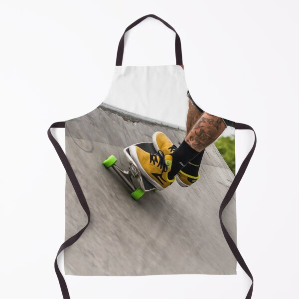 Item preview, Skater wearing his yellow sneakers at the skatepark designed and sold by elcarnero.