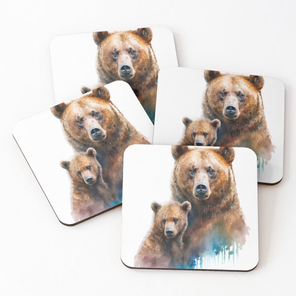 Item preview, Brown bear in the woods with his cub designed and sold by Fresh Clothes.
