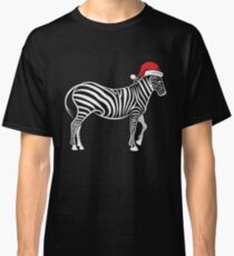 Zebra in Santa Hat Christmas Pajama Merry Christmas Holiday PJ T-Shirt Sweater Hoodie Iphone Samsung Phone Case Coffee Mug Tablet Case Gift Classic T-Shirt