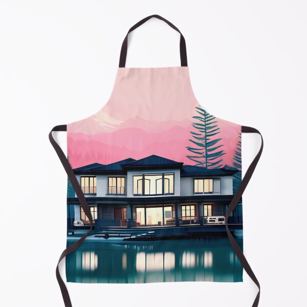 Item preview, Add a Touch of Tranquility to Your Home with Our Wide Range of Gorgeous Minimalist House and Lake Prints designed and sold by supeart.