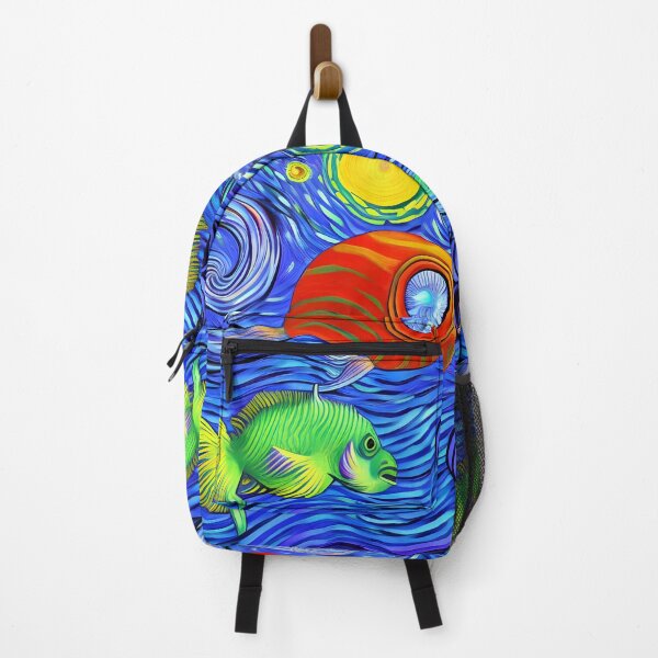 Item preview, Trippy Psychedelic Submarine Abstract Rainbow Multi Color Painting designed and sold by theWeppen.