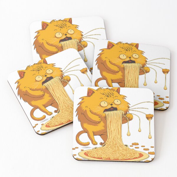Item preview, Cat Eating Spaghetti designed and sold by AndrewWorld.