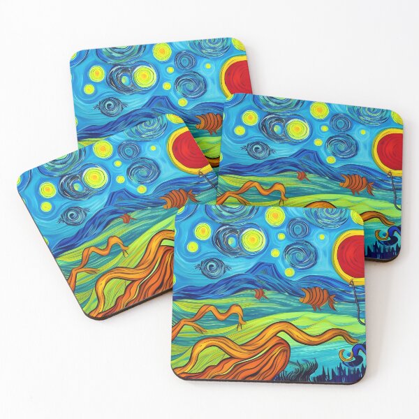 Item preview, Trippy Underwater World Abstract Rainbow Multi Color Painting designed and sold by theWeppen.