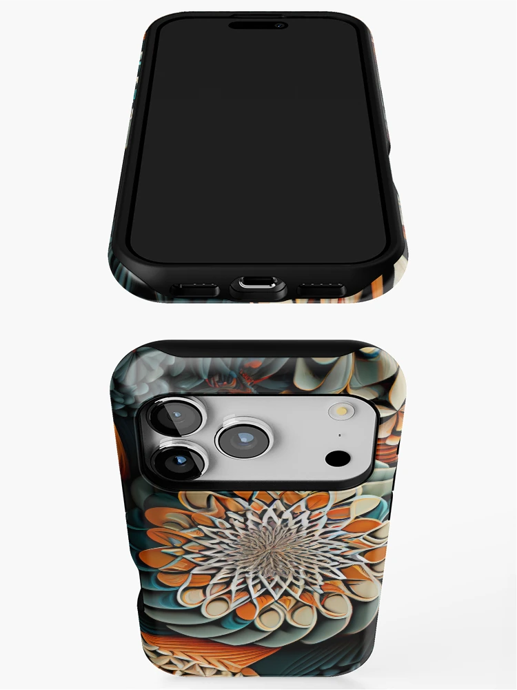 Thumbnail 3 of 4, iPhone Case, Complex Pattern Digital Painting designed and sold by CodeAndColors.