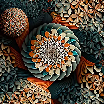 Artwork thumbnail, Complex Pattern Digital Painting by CodeAndColors