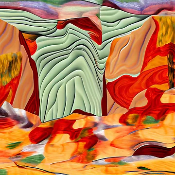 Vorschaubild zum Design Impressionist Formal Energetic Three Dimensional Desert Modern Pattern Digital Painting von CodeAndColors