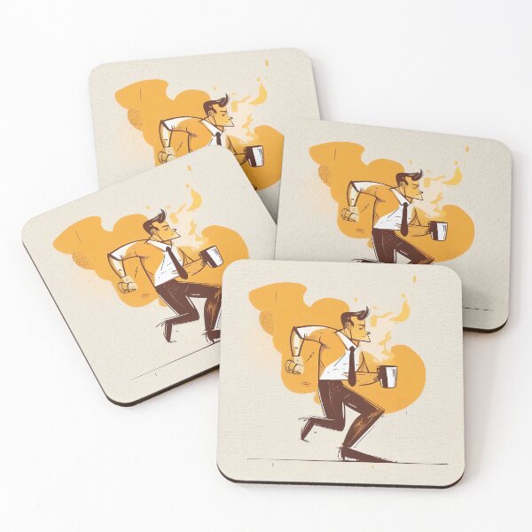 Item preview, Office man drinking coffee designed and sold by GingerArranger.