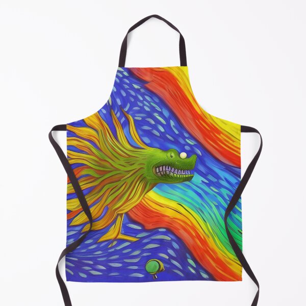 Item preview, Trippy Psychedelic Fish Abstract Rainbow Multi Color Painting designed and sold by theWeppen.