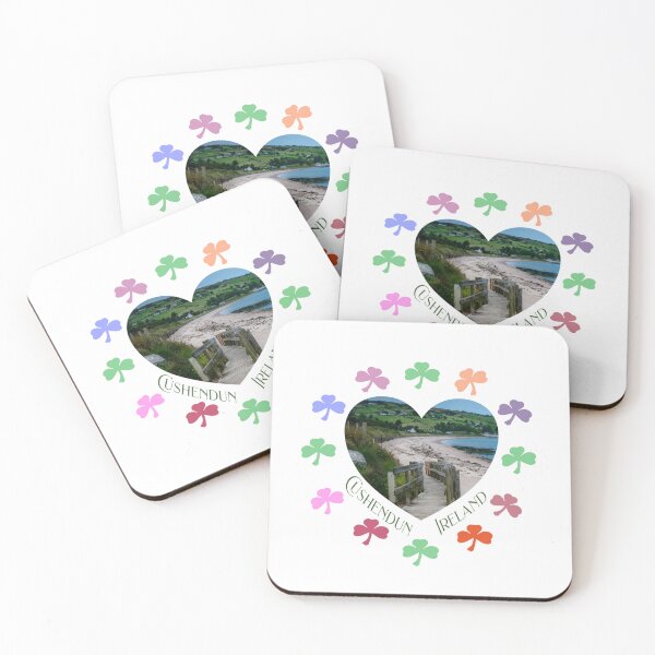 Item preview, Cushendun Ireland Colorful Shamrock Clock  designed and sold by EcoShag.
