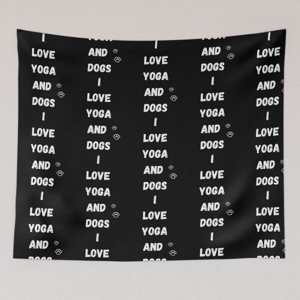 Item preview, I love yoga and dogs designed and sold by SanelaLuckyStar.