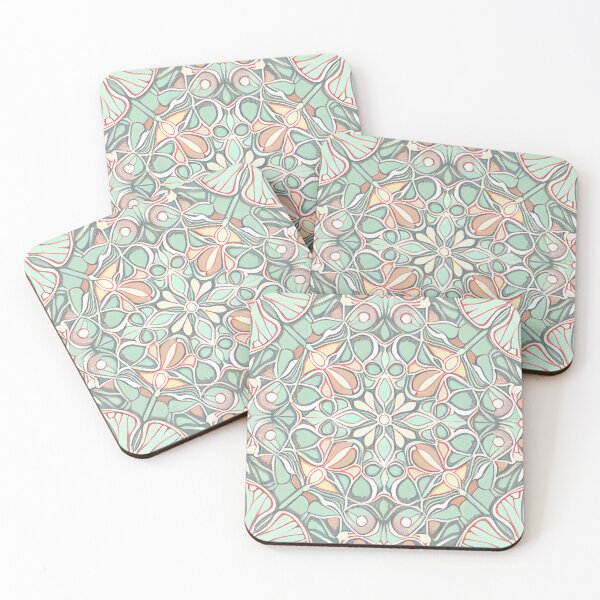 Item preview, Pastel Delicate New Mediterranean Pattern Digital Painting designed and sold by CodeAndColors.