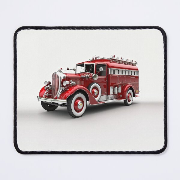 Item preview, Art Deco Fire Truck designed and sold by TheArtfulAI.
