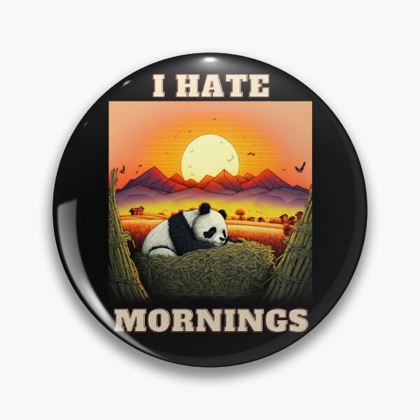 Item preview, New Panda-I Hate Mornings designed and sold by letsgetinspired.