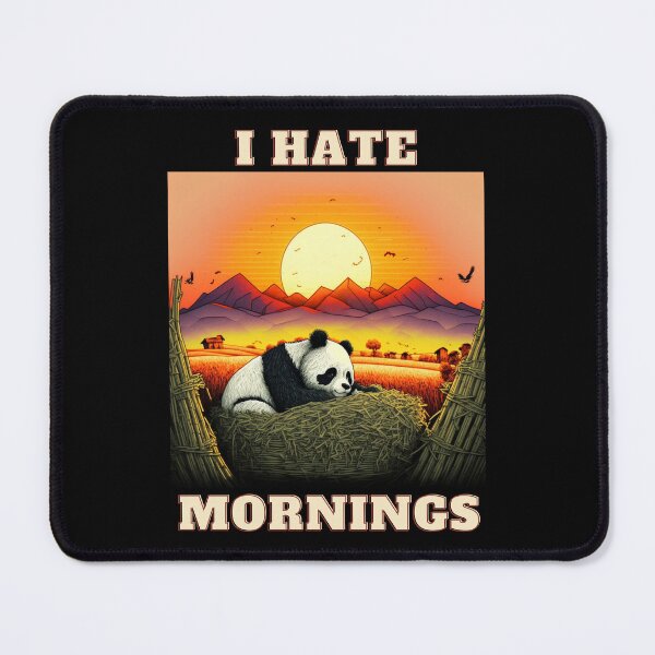 Item preview, New Panda-I Hate Mornings designed and sold by letsgetinspired.