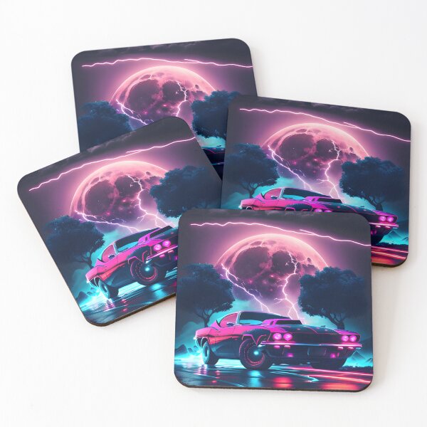 Item preview, Vaporwave Retro Neon Car designed and sold by ArtAT.