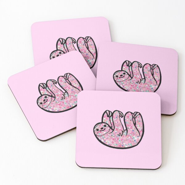 Item preview, Shinny Glitter Pink Sloth designed and sold by EpicCreation.