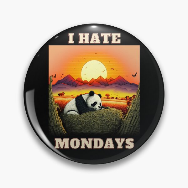 Item preview, New Panda-I Hate Mondays  designed and sold by letsgetinspired.