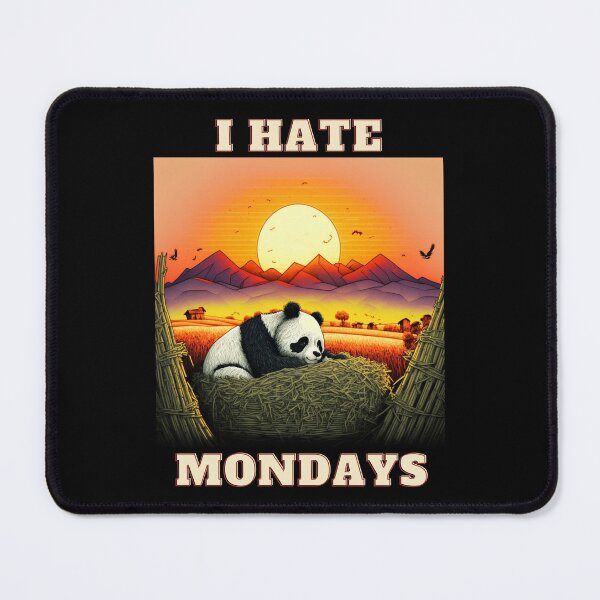 Item preview, New Panda-I Hate Mondays designed and sold by letsgetinspired.