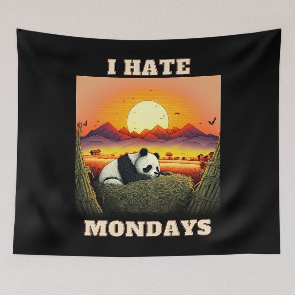 Item preview, New Panda-I Hate Mondays  designed and sold by letsgetinspired.