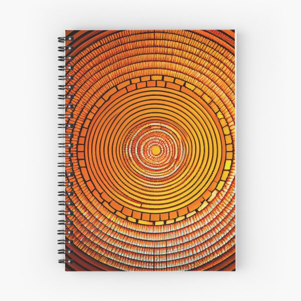 Item preview, Mosiac Circular Rough Orange Line Pattern Digital Painting designed and sold by CodeAndColors.