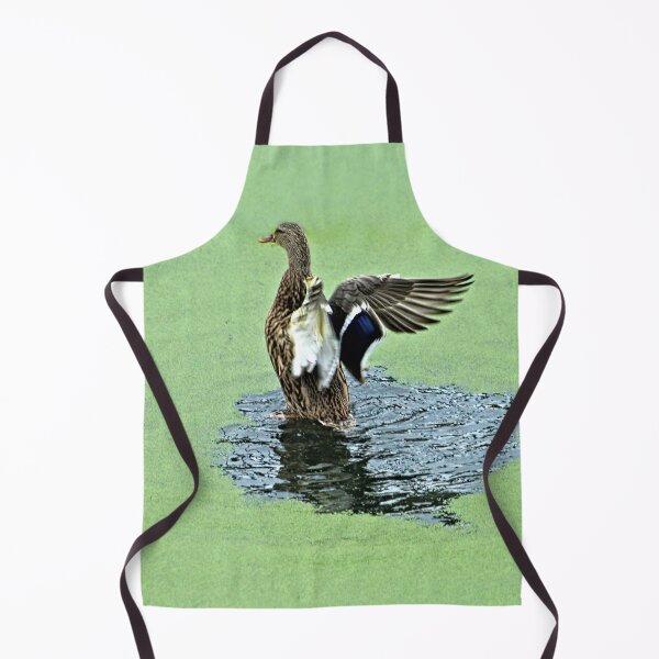 Item preview, Mallard Duck Hen Flapping Wings Green Pond designed and sold by Anna Lemos.