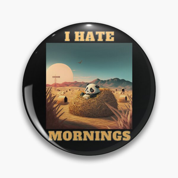 Item preview, New Panda-I Hate Mornings  designed and sold by letsgetinspired.