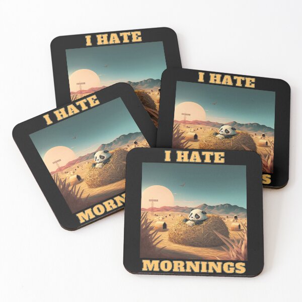 Item preview, New Panda-I Hate Mornings  designed and sold by letsgetinspired.