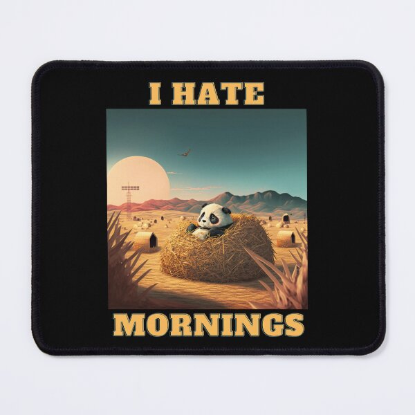 Item preview, New Panda-I Hate Mornings designed and sold by letsgetinspired.