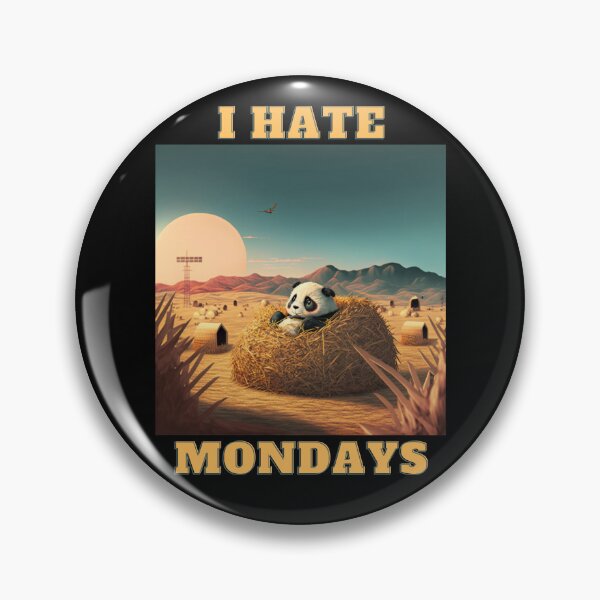 Item preview, New Panda-I Hate Mondays designed and sold by letsgetinspired.