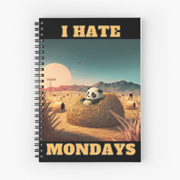 Item preview, New Panda-I Hate Mondays designed and sold by letsgetinspired.