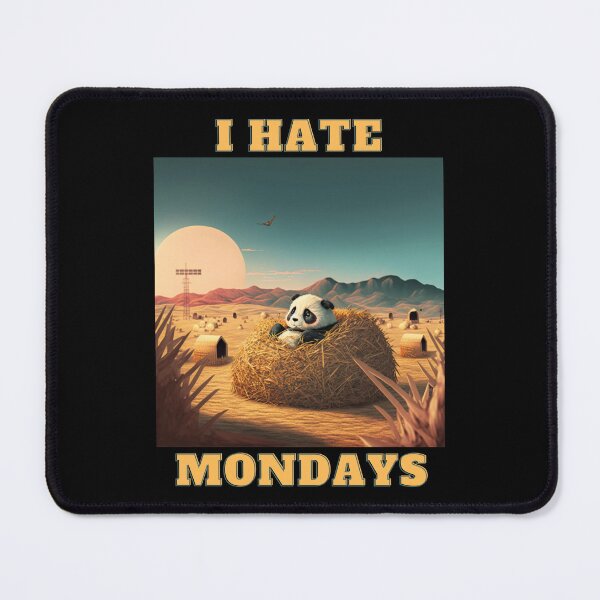 Item preview, New Panda-I Hate Mondays designed and sold by letsgetinspired.