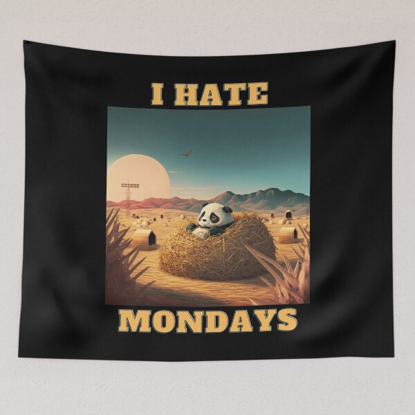 Item preview, New Panda-I Hate Mondays designed and sold by letsgetinspired.