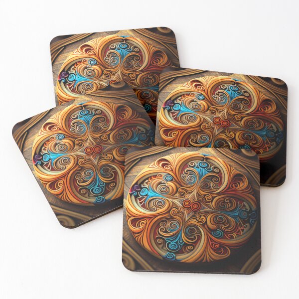 Item preview, Psychedelic Clay Wood Fine Eclectic Pattern Digital Painting designed and sold by CodeAndColors.