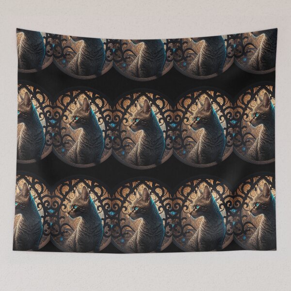 Item preview, Magnificent Bengal Cat and Classic Stained Glass  designed and sold by idreamaboutcats.