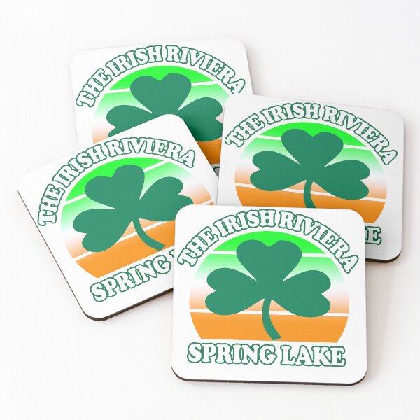 Item preview, Spring Lake The Irish Riviera Beach  Funny Shamrock Retro designed and sold by funnytshirtemp.