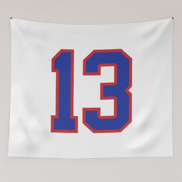 Item preview, Number 13 blue red sports jersey thirteen designed and sold by LoveIsColorful.