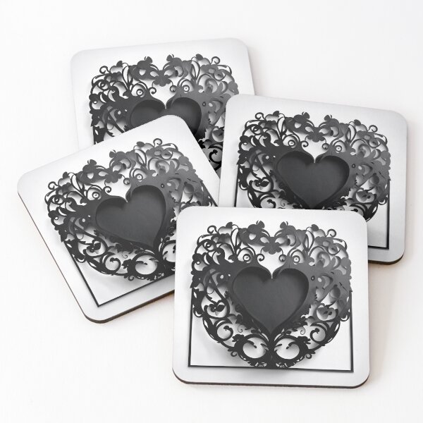 Item preview, Black Heart Paper Cut Out: A Minimalistic Design designed and sold by AkoSiEss.