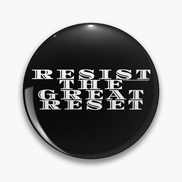 Item preview, resist the great reset white designed and sold by ARabbitHole.
