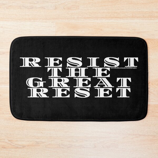 Item preview, resist the great reset white designed and sold by ARabbitHole.