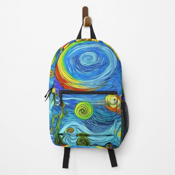 Item preview, Trippy Underwater Swirls Abstract Rainbow Multi Color Painting designed and sold by theWeppen.