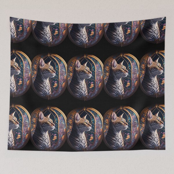 Item preview, Exquisita vidriera de gato de Bengala designed and sold by idreamaboutcats.
